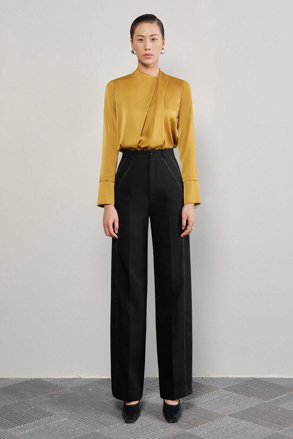 Finley Straight Cuff Sleeved Silk Shirt - MEAN BLVD