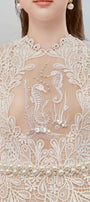 Fiona A-line Leg Of Mutton Sleeved Lace Mini Dress - MEAN BLVD