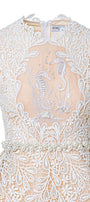 Fiona A-line Leg Of Mutton Sleeved Lace Mini Dress - MEAN BLVD