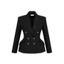 Fiorella Peplum Double Breasted Polycotton Blazer - MEAN BLVD