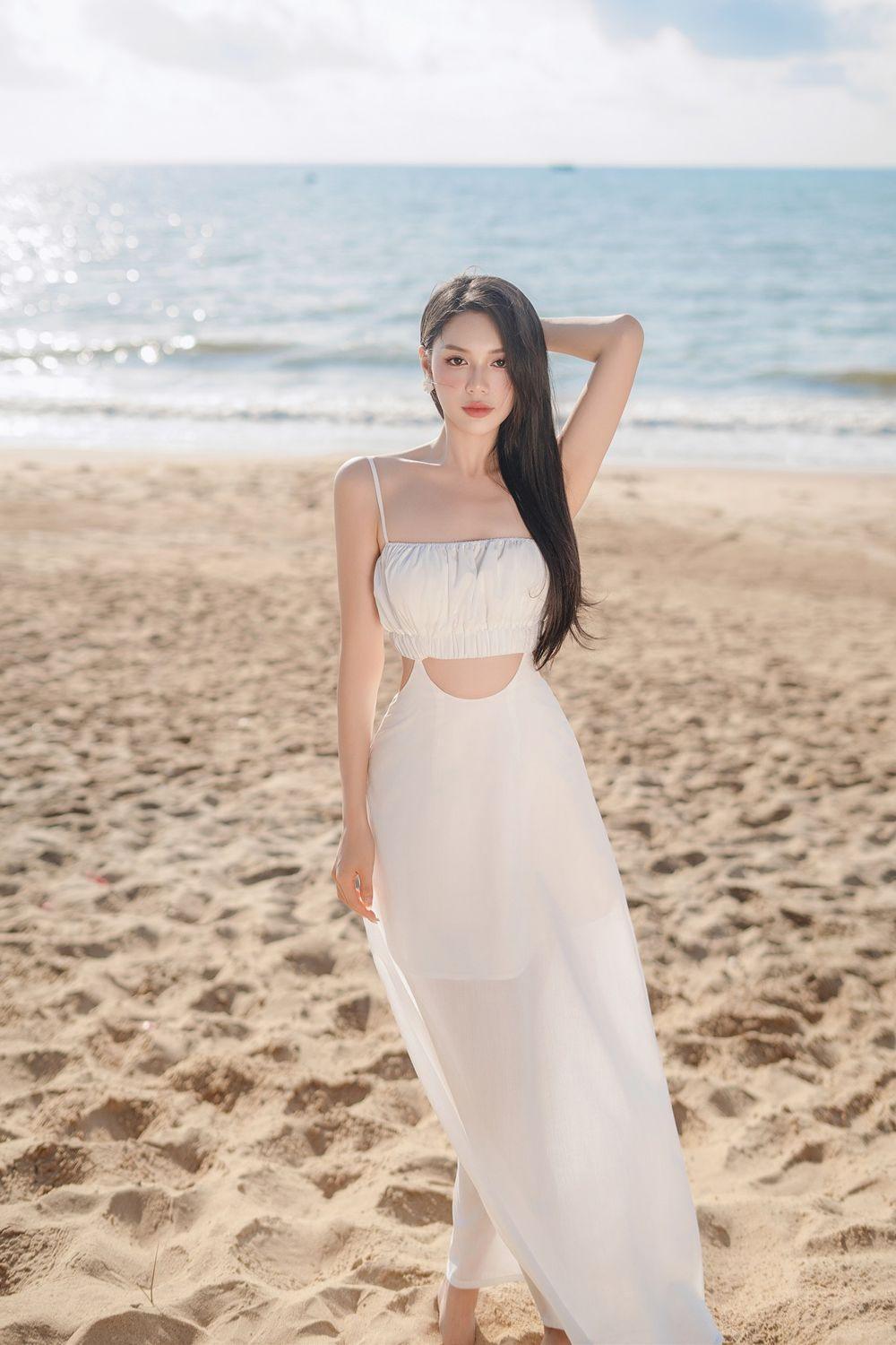 Fleda A-line Cut-Out Linen Silk Ankle Length Dress - MEAN BLVD