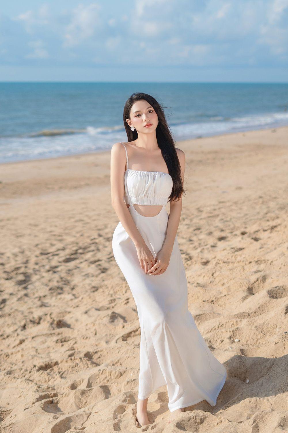 Fleda A-line Cut-Out Linen Silk Ankle Length Dress - MEAN BLVD