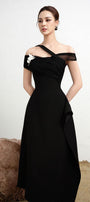 Fleur Asymmetric Diagonal Neck Polycotton Ankle Length Dress - MEAN BLVD