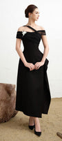 Fleur Asymmetric Diagonal Neck Polycotton Ankle Length Dress - MEAN BLVD