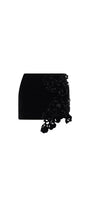 Floral Straight Flower Applique Velvet Mini Skirt - MEAN BLVD