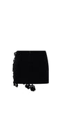 Floral Straight Flower Applique Velvet Mini Skirt - MEAN BLVD