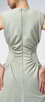 Florence Ruched Waist Midi Dress - MEAN BLVD