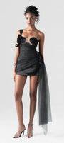 Flowing One-Shoulder Mini Dress - MEAN BLVD