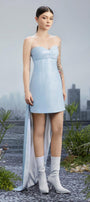 Fountain Strapless Chest Cup Pu Leather High-low Dress - MEAN BLVD