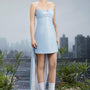 Fountain Strapless Chest Cup Pu Leather High-low Dress - MEAN BLVD