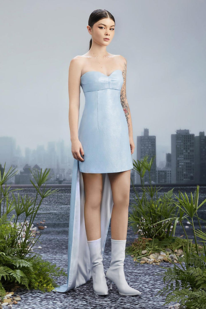 Women's Fountain Strapless Chest Cup Bicast Leather (Pu Leather