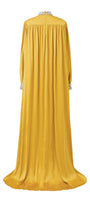 Frances Straight High Neck Silk Floor Length Dress - MEAN BLVD