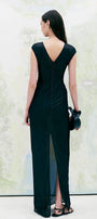 Francis Sheath Boat Neck Tulle Floor Length Dress - MEAN BLVD