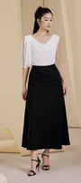 Frankie A-line Pleated Twill Ankle Length Skirt - MEAN BLVD