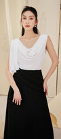 Frankie A-line Pleated Twill Ankle Length Skirt - MEAN BLVD
