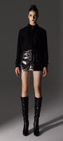 Freest Straight Cuff Sleeved Polycotton Mini Dress - MEAN BLVD
