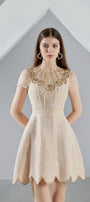 Freyja A-line Short Sleeved Organza Mini Dress - MEAN BLVD