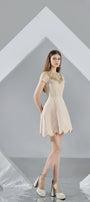 Freyja A-line Short Sleeved Organza Mini Dress - MEAN BLVD