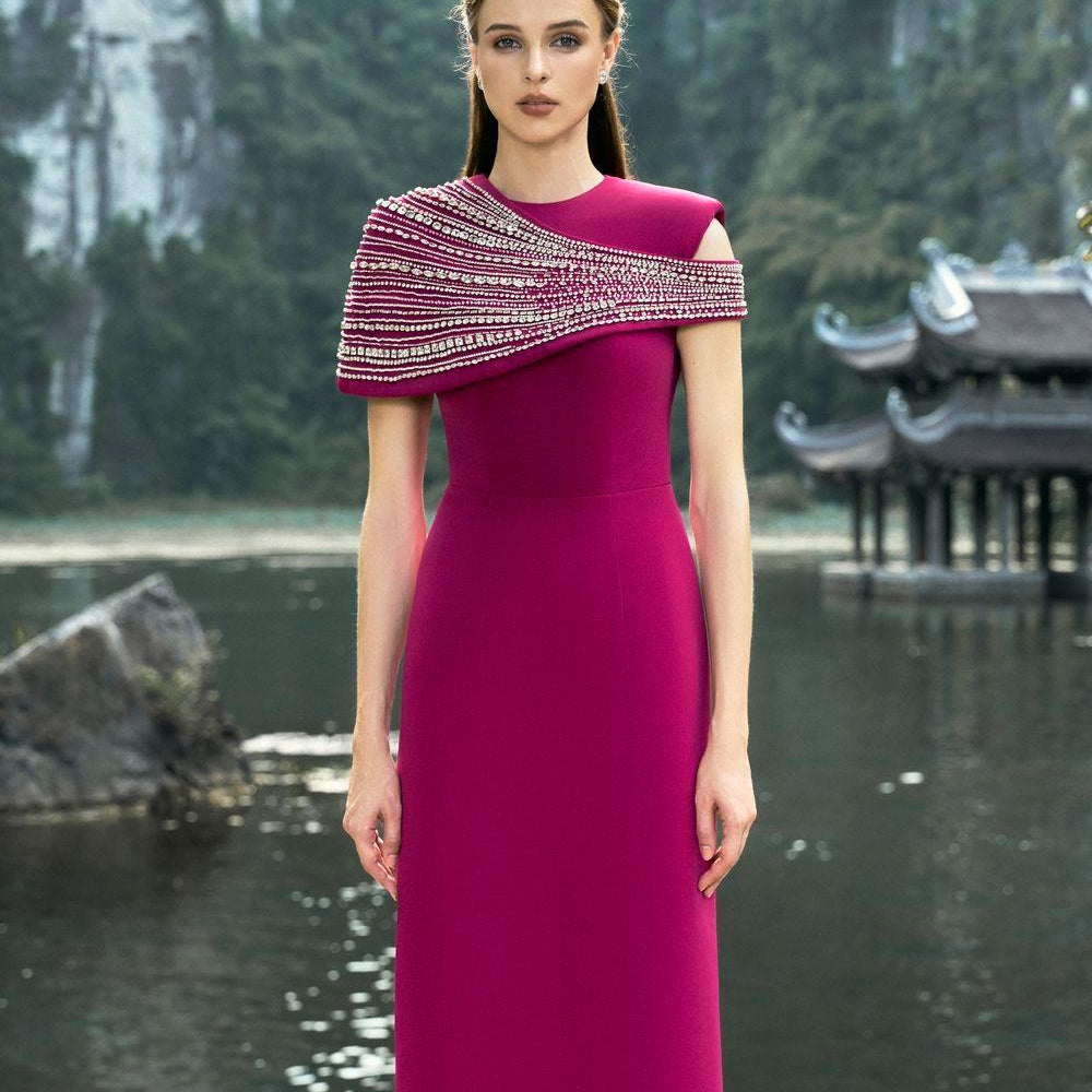 Frontier A-line Asymmetric Velvet Floor Length Set - MEAN BLVD