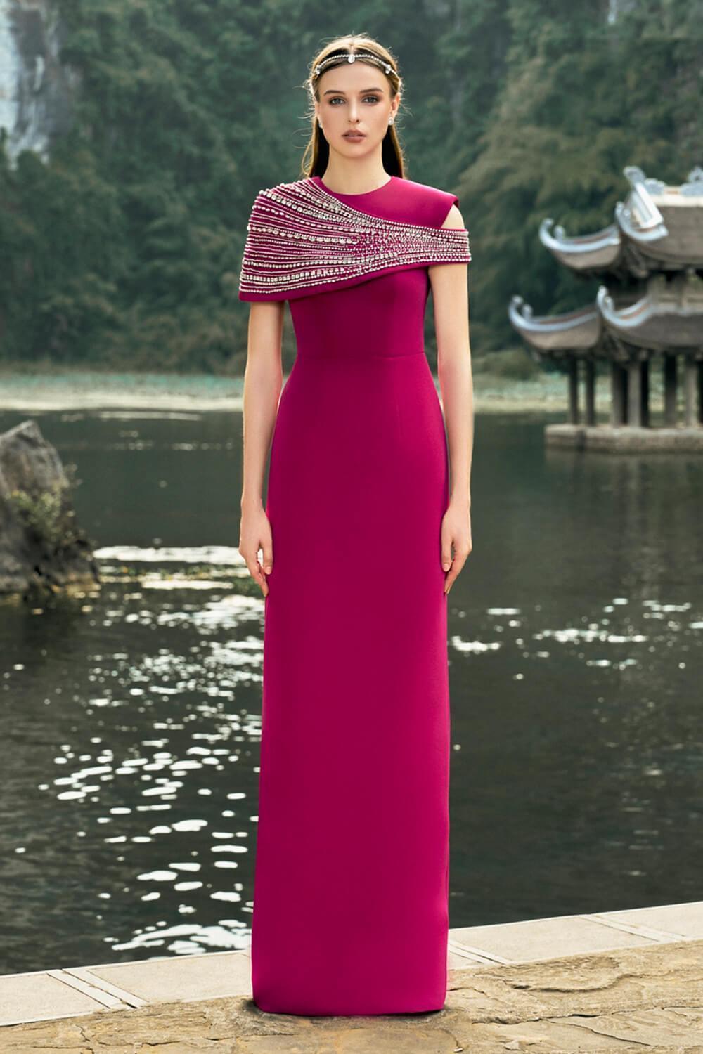 Frontier A-line Asymmetric Velvet Floor Length Set - MEAN BLVD