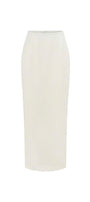 Frost Sheath Back Slit Poly Silk Ankle Length Skirt - MEAN BLVD