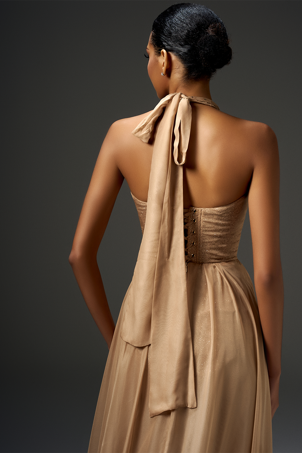 Kalani A-line Sarong Chiffon Floor Length Dress