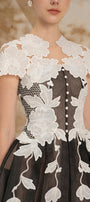 Gabrielle A-line Back Zipper Cotton Lace Mini Dress - MEAN BLVD