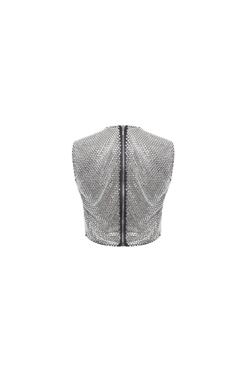 Galila Cropped Sleeveless Mesh Top - MEAN BLVD