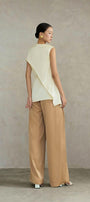 Gemma Asymmetric Boat Neck Silk Top - MEAN BLVD