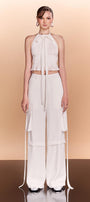 Genesis Gathered Halter Neck Chiffon Top - MEAN BLVD
