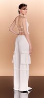 Genesis Gathered Halter Neck Chiffon Top - MEAN BLVD