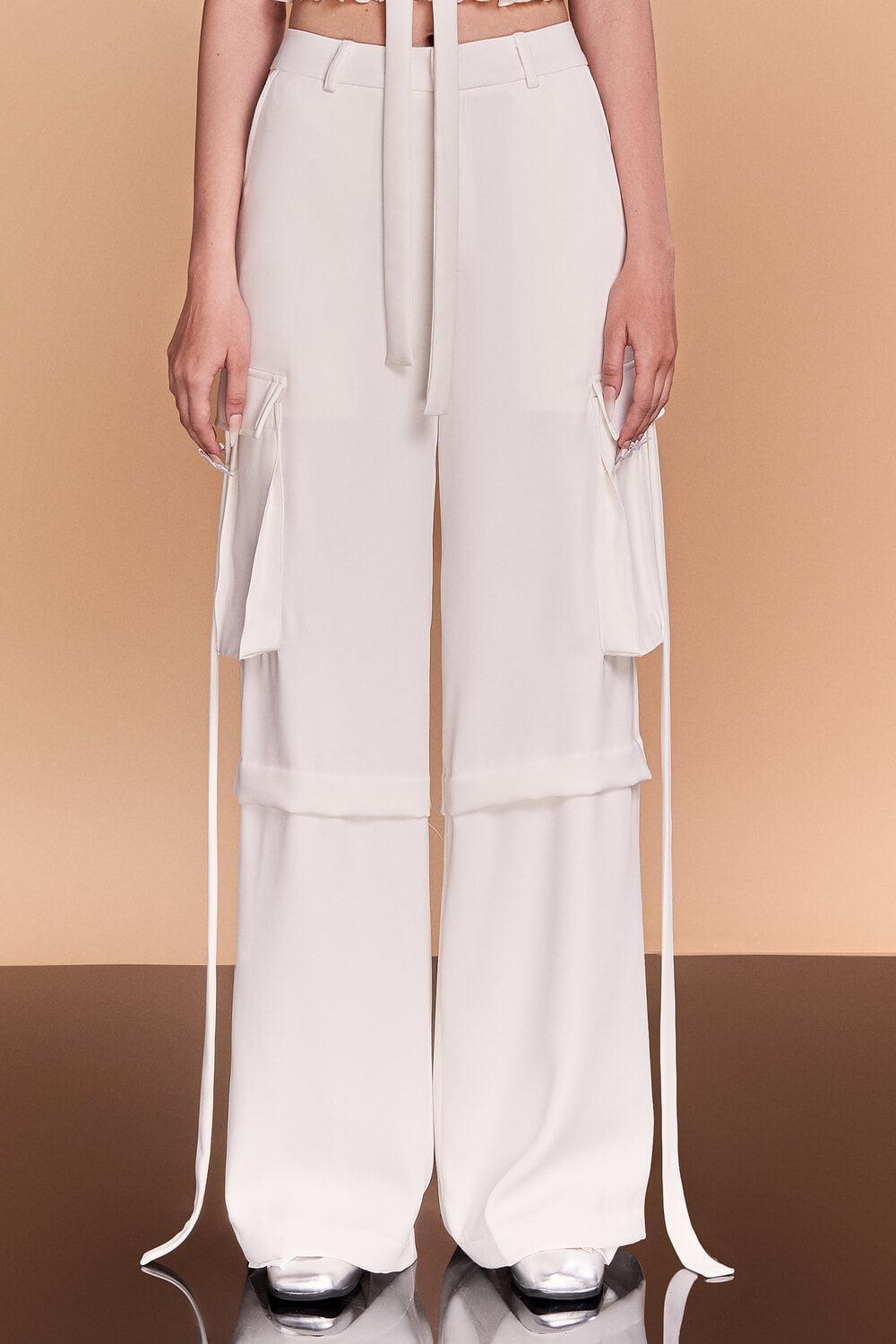 Genesis Straight Cargo Pocket Crepe Floor Length Pants - MEAN BLVD