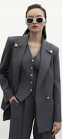 Genevieve Straight Long Sleeved Polyester Blazer - MEAN BLVD