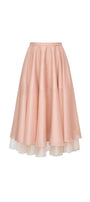 Georgiana Layered Draped Organza Midi Skirt - MEAN BLVD