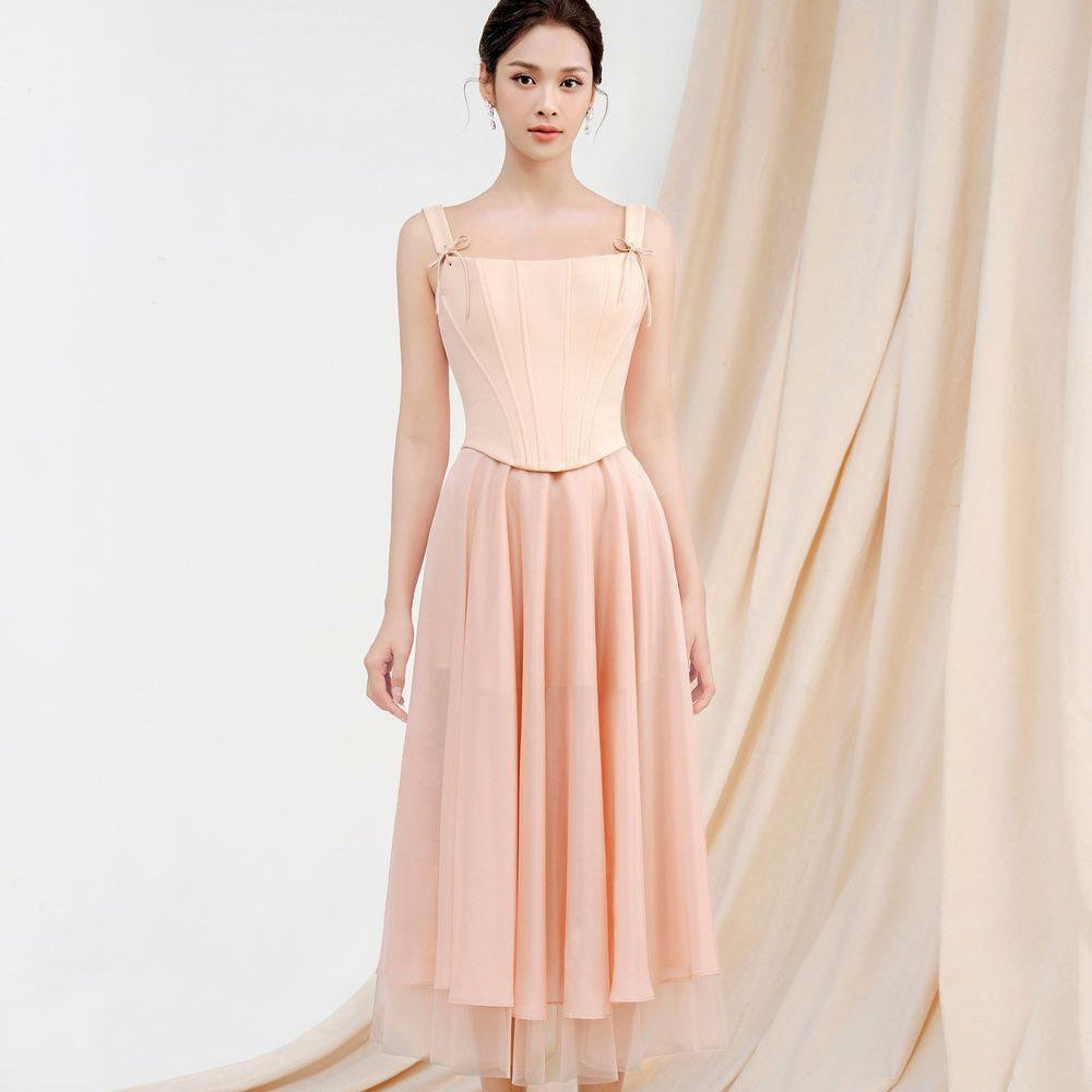 Georgiana Layered Draped Organza Midi Skirt - MEAN BLVD