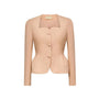 Georgiana Peplum Square Neck Polycotton Jacket - MEAN BLVD
