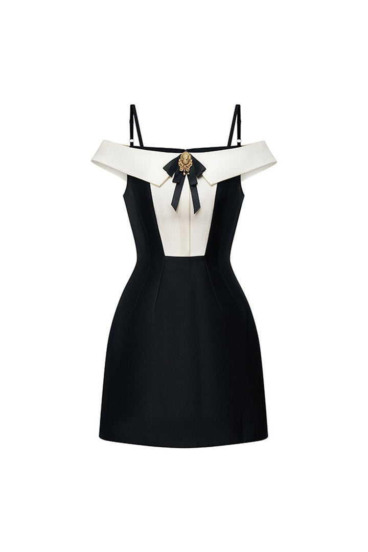 Germaine A-line Cold Shoulder Sleeved Taffeta Mini Dress - MEAN BLVD