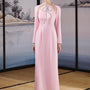 Giai Ky A-line Round Neck Silk Satin Ankle Length Ao Dai - MEAN BLVD