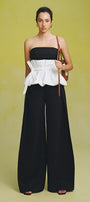 Giang Cocoon Wide Leg Ribbed Velvet Floor Length Pants - MEAN BLVD