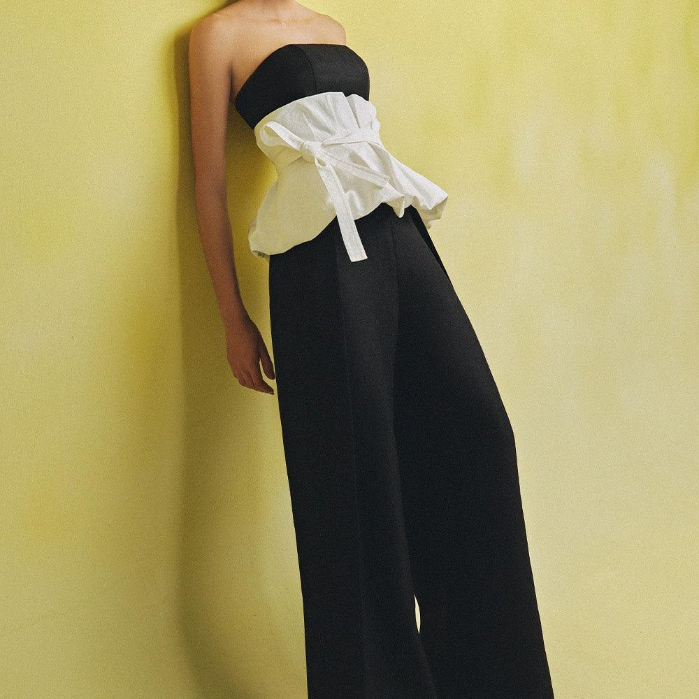 Giang Cocoon Wide Leg Ribbed Velvet Floor Length Pants - MEAN BLVD