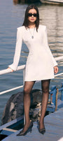 Gianna A-line Long Sleeved Crepe Mini Dress - MEAN BLVD