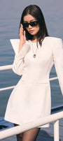 Gianna A-line Long Sleeved Crepe Mini Dress - MEAN BLVD
