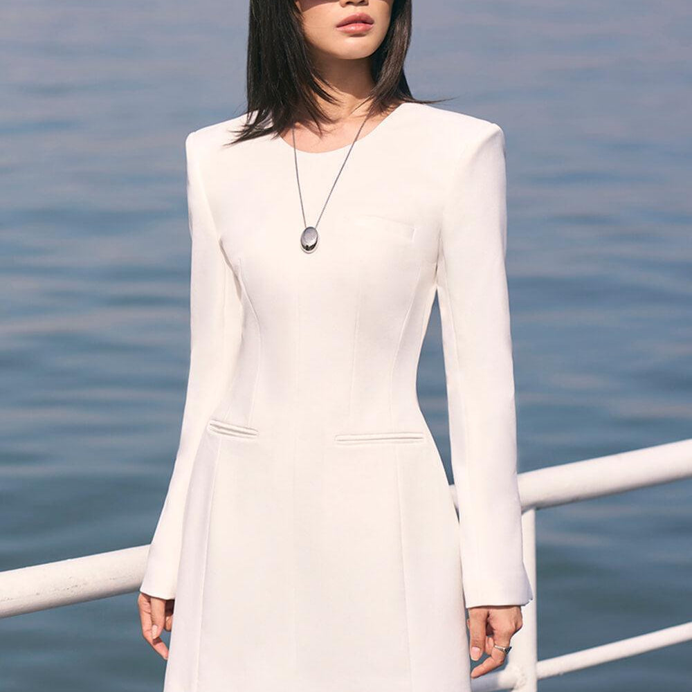 Gianna A-line Long Sleeved Crepe Mini Dress - MEAN BLVD