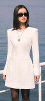 Gianna A-line Long Sleeved Crepe Mini Dress - MEAN BLVD
