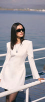 Gianna A-line Long Sleeved Crepe Mini Dress - MEAN BLVD
