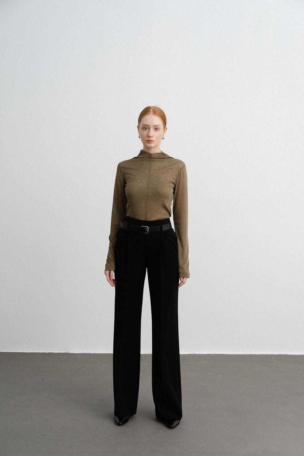 Gianna Straight Wide Leg Polycotton Pants - MEAN BLVD