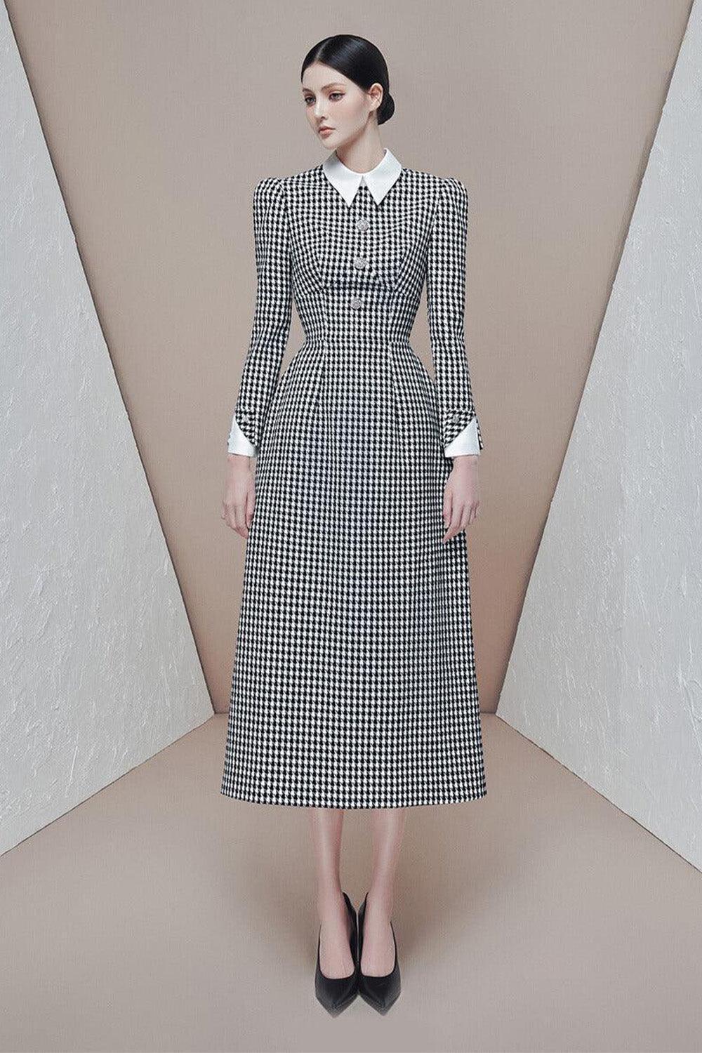 shirt collar midi dress Shirt Collar Midi Dress Large