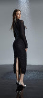 Giavanna Bodycon Long Sleeved Mesh Spandex Top - MEAN BLVD