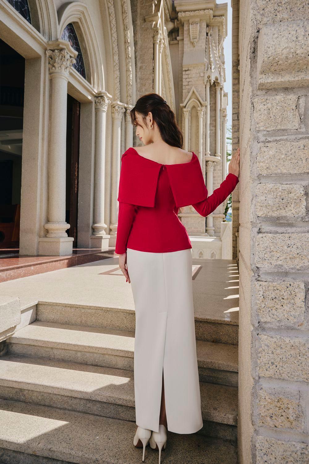 Gigi Peplum Extended Flap Cotton Top - MEAN BLVD