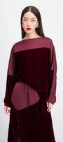 Gigi Straight Long Sleeved Velvet Top - MEAN BLVD
